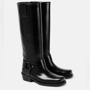 Valentino Garavani Rockstud Leather Biker Boots